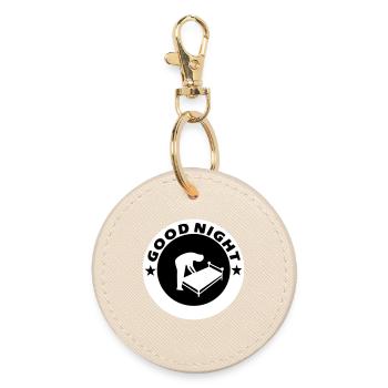 Good Night Good Night - Round Keyring - oyster - Front