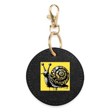 Snail - Round Keyring - black - Front