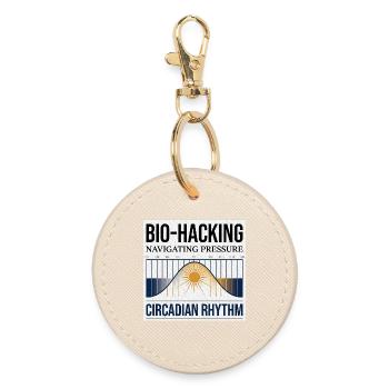 Bio Hacking - Runder Schlüsselanhänger - Auster - Vorne