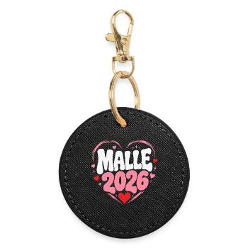 Malie 2026 Heart Design - Round Keyring - black - Front