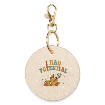 J'avais du Potentiel Fusée Humour Retro - Porte-clés rond - huître - Devant