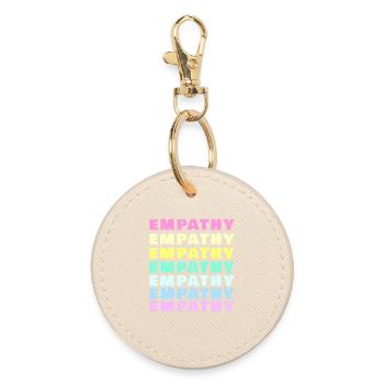 Empathy Rainbow Pastel Optics - Round Keyring - oyster - Front
