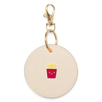 French fries - Round Keyring - oyster - Front