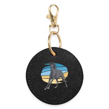 Black Horse - Round Keyring - black - Front