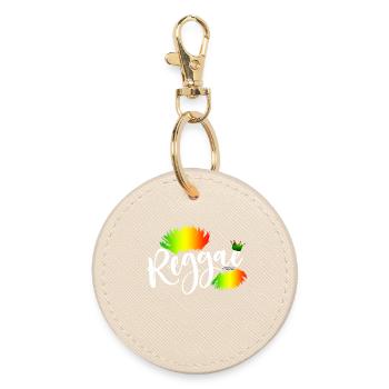 Reggae Rainbow Splash - Round Keyring - oyster - Front