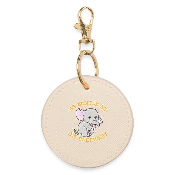 Idée cadeau éléphant - Porte-clés rond - huître - Devant