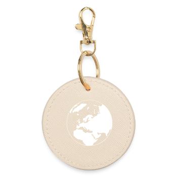 A world map - Round Keyring - oyster - Front