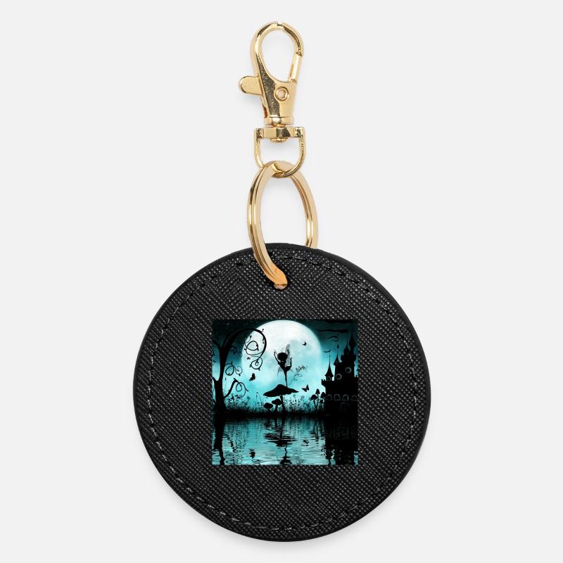Danser la nuit, jolie fée. - Porte-clés rond - noir