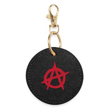 Anarchie Symbol Anarchie Anarchie Anarchie - Runder Schlüsselanhänger - Schwarz - Vorne
