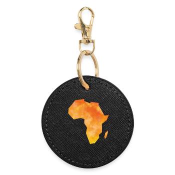 Karte Afrika - Runder Schlüsselanhänger - Schwarz - Vorne