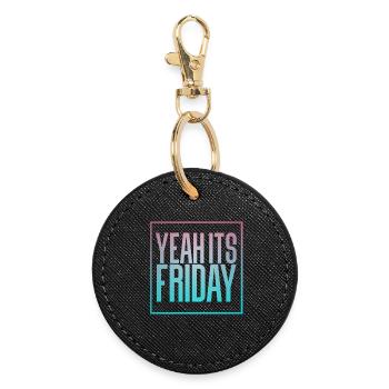 Friday - Round Keyring - black - Front