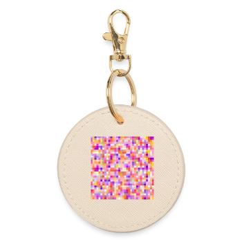 bunte Buttons colored buttons colored pins - Round Keyring - oyster - Front