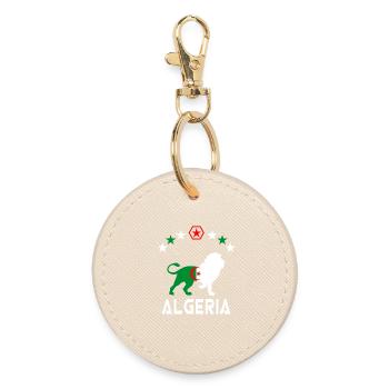 Algeria Lion Flags Design/ Gift - Round Keyring - oyster - Front
