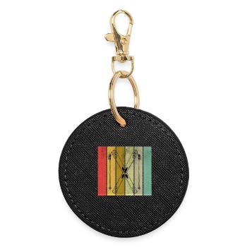 ski - Round Keyring - black - Front