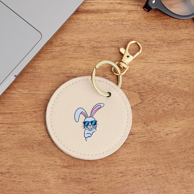 Cool Easter Bunny Easter Bunny Happy Easter Round Keyring
