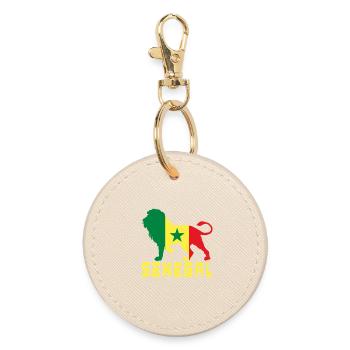 Lion du Sénégal - Porte-clés rond - huître - Devant