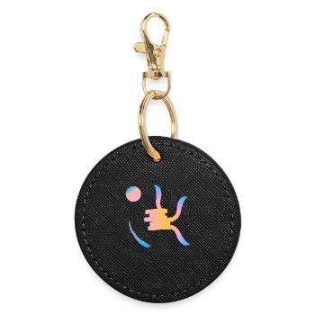 Setting sun on Chinese symbol - Round Keyring - black - Front