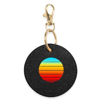 Sunset Strip in Circle - Round Keyring - black - Front