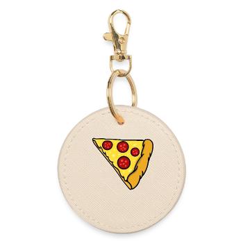Partnerlook | Pizza Liebe Paar Pärchen Lustig - Runder Schlüsselanhänger - Auster - Vorne