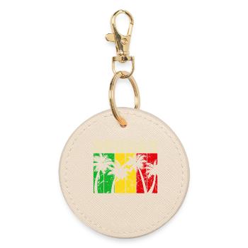 Reggae reggae music Jamaïque vacation Palmiers des Caraïbes - Porte-clés rond - huître - Devant