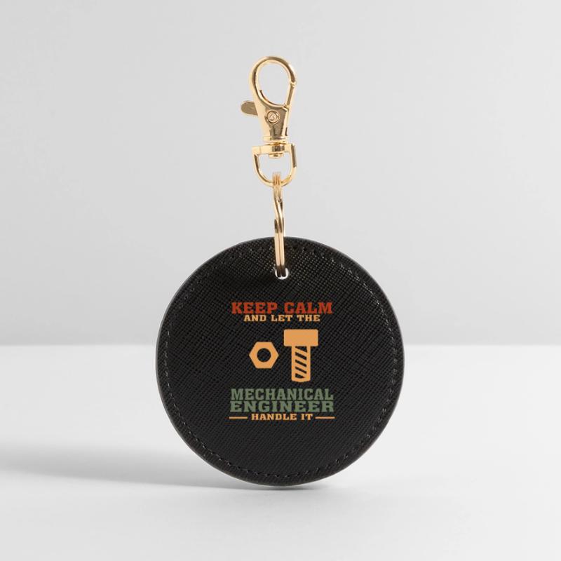 Funny Mechanical Engineer Tshirt, Keep Calm Round Keyring