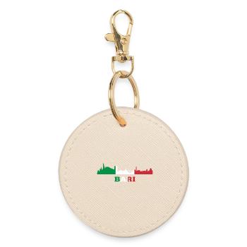 Bari City Skyline Italy Landmark, Bari Italia - Round Keyring - oyster - Front