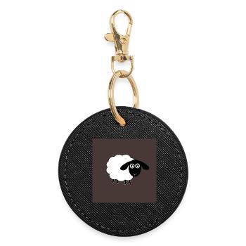 Sheep Sheep Lamb - Round Keyring - black - Front