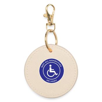Nicht alle Behinderungen sind sichtbar / deaktiviert Design - Runder Schlüsselanhänger - Auster - Vorne
