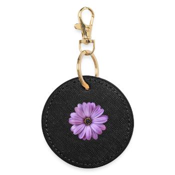 Flower - Round Keyring - black - Front