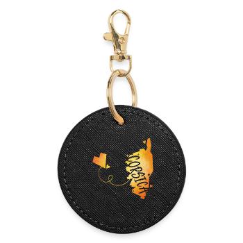 Corsica - Round Keyring - black - Front