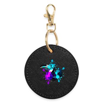 toucan - Round Keyring - black - Front
