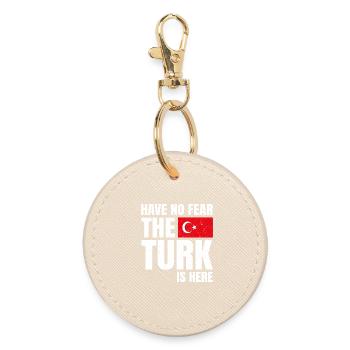 Türke Türkin Have No Fear The Turk Is Here - Runder Schlüsselanhänger - Auster - Vorne
