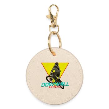 Downhill Extreme Motiv - Round Keyring - oyster - Front