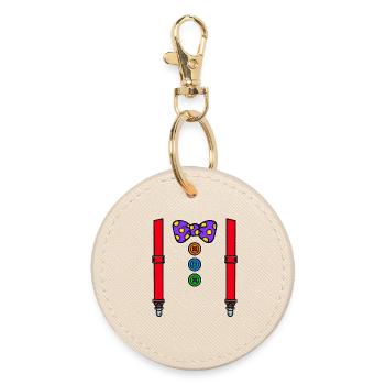Clown Costume Carnival Carnival - Round Keyring - oyster - Front