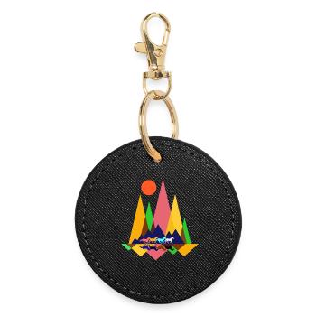 Animaux chevaux - Porte-clés rond - noir - Devant