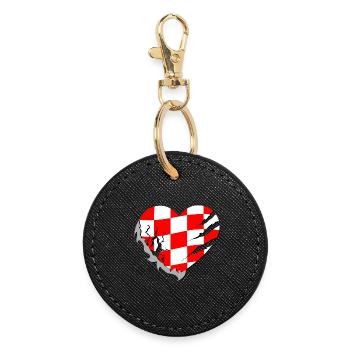 Kroatien - Kroatien - Runder Schlüsselanhänger - Schwarz - Vorne