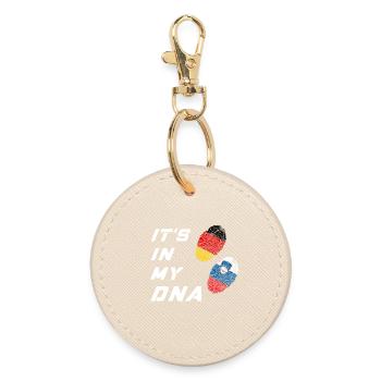 In meiner DNA Deutschland und Slowenien - Runder Schlüsselanhänger - Auster - Vorne