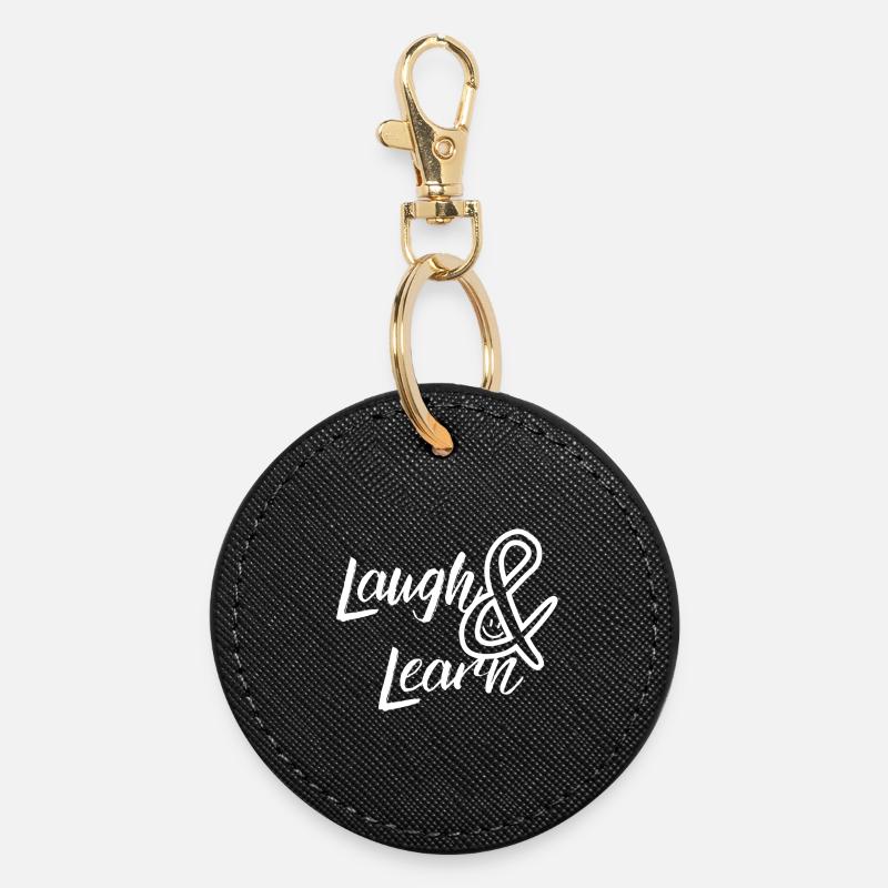 Laugh and Learn - Runder Schlüsselanhänger - Schwarz