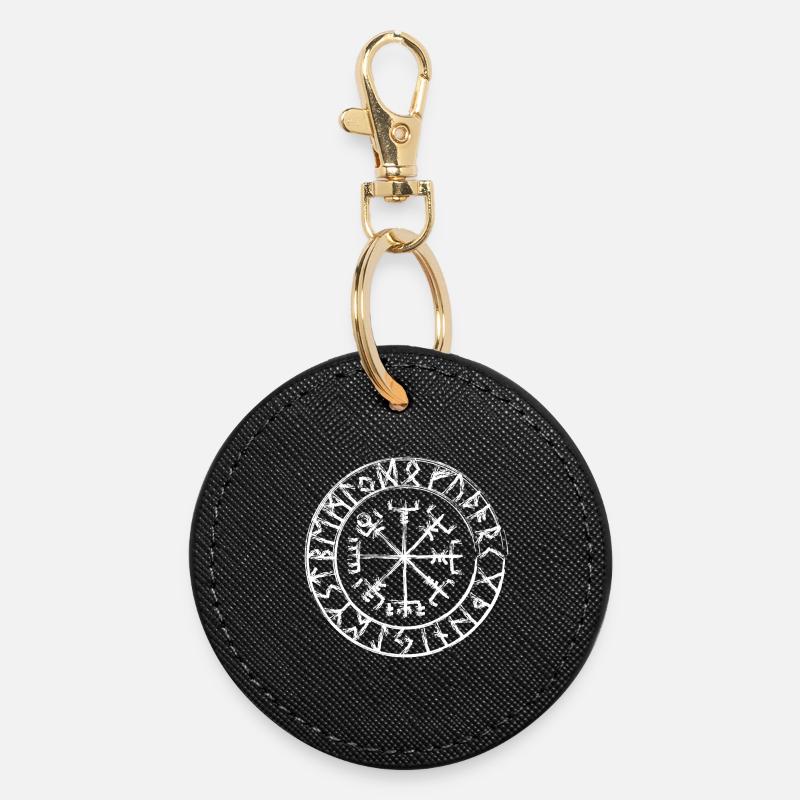 Rune Ring of the Mist Paths - Round Keyring - black