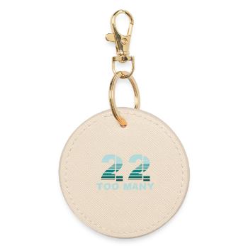 Veteran Ptsd Awareness 22 Military - Round Keyring - oyster - Front