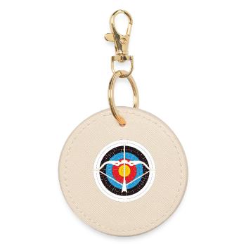 Archery, Archery, Archery - Round Keyring - oyster - Front