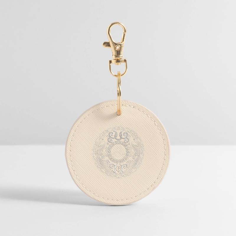 Mandala runique à triade centrale Porte-clés rond