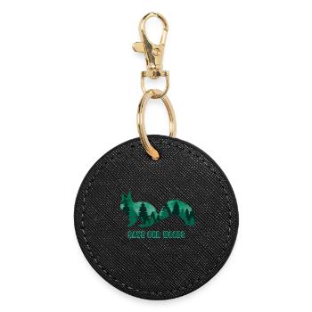Environmental Protection Squirrel Climate Change - Round Keyring - black - Front