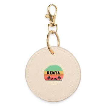 Diani Beach Kenya Safari Design - Round Keyring - oyster - Front