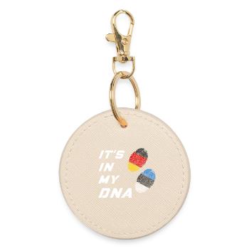 In my DNA Germany and Estonia - Round Keyring - oyster - Front