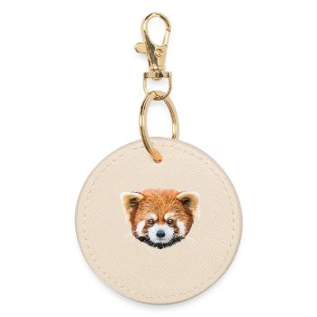 Red panda - Round Keyring - oyster - Front