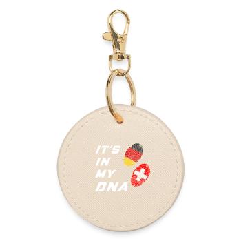 In my DNA Germany and Switzerland - Round Keyring - oyster - Front