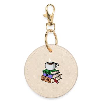 Kaffeetrinker Milchkaffee Kaffee Trinken Statement - Runder Schlüsselanhänger - Auster - Vorne