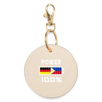 Germany and Philippines Power 100% - Round Keyring - oyster - Front
