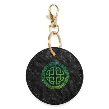Celtic Knot - Runder Schlüsselanhänger - Schwarz - Vorne